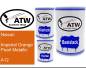 Preview: Nissan, Imperial Orange Pearl Metallic, A12: 500ml Lackdose + 500ml Klarlack + 250ml Härter - Set, von ATW Autoteile West.